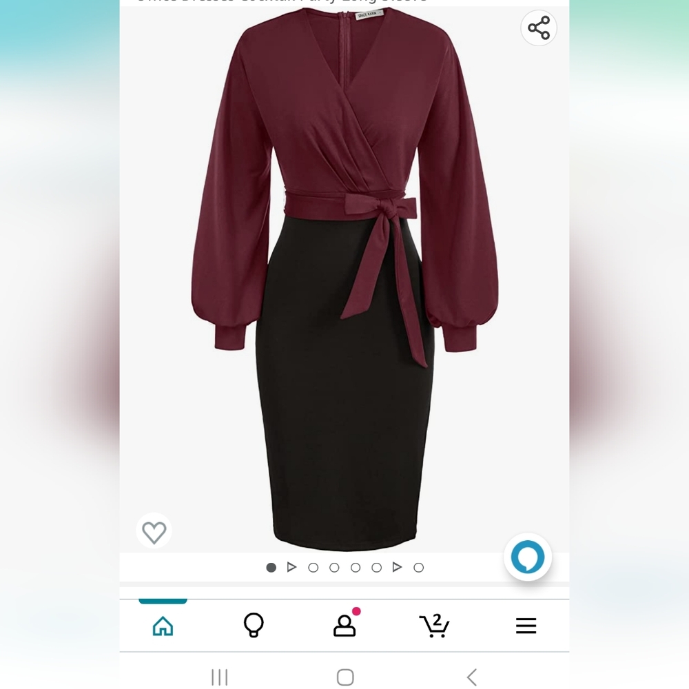 Grace Karin two tone dress